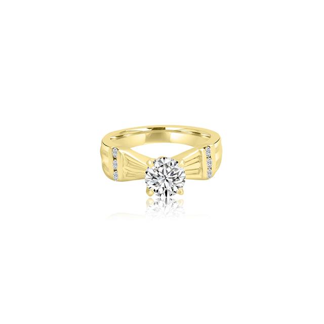 Udela Round Channel Set Engagement Ring