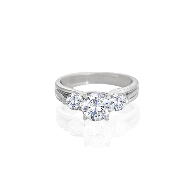 Bebo Past Present Future Engagement Ring