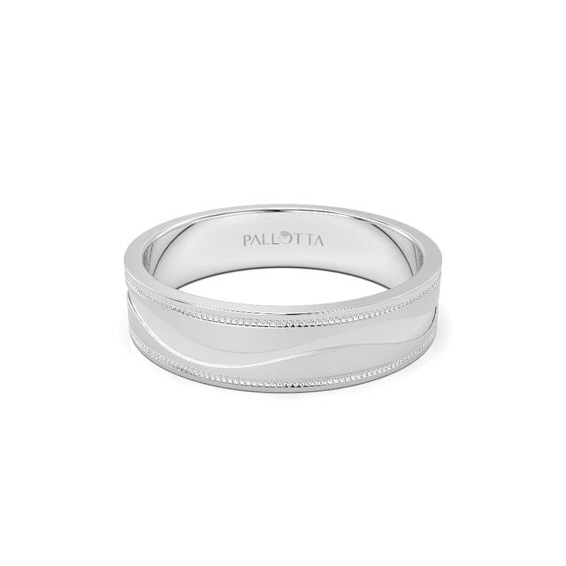 Ilyan Grooved Wedding Ring 