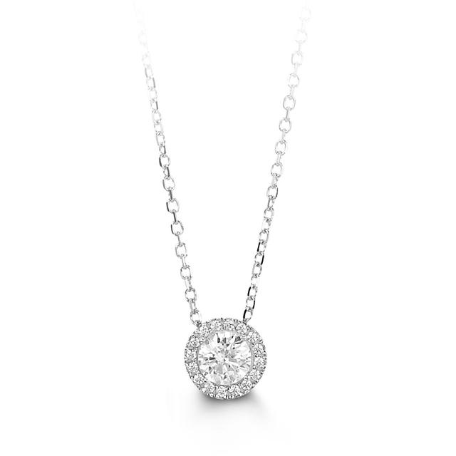 Lorena Cubic Halo Necklace