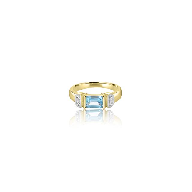 Vicenza Aqua Stone Ring