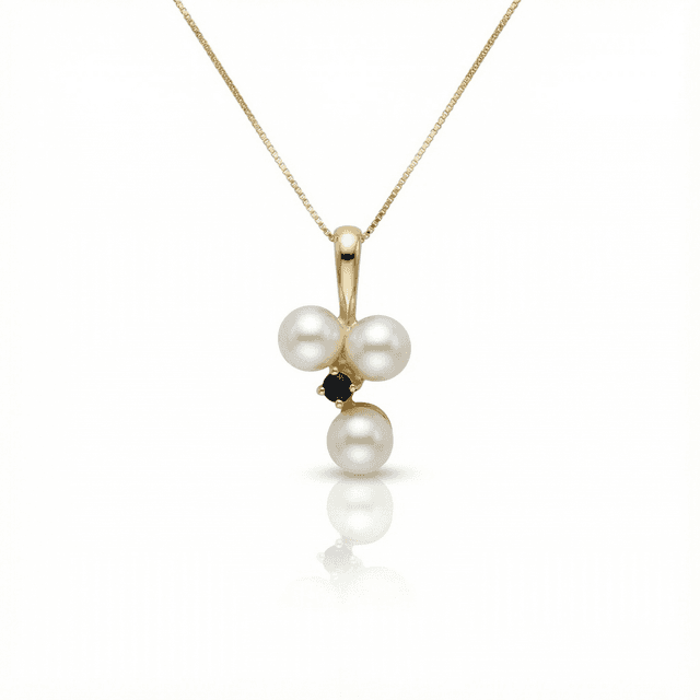 Ibiha Triple Pearl Sapphire Necklace