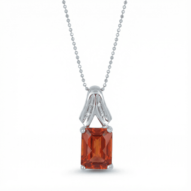 Bhavani Orange Checkered Necklace