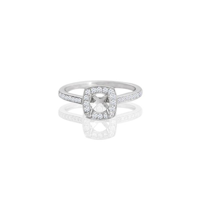 Christina Round Halo Engagement Ring