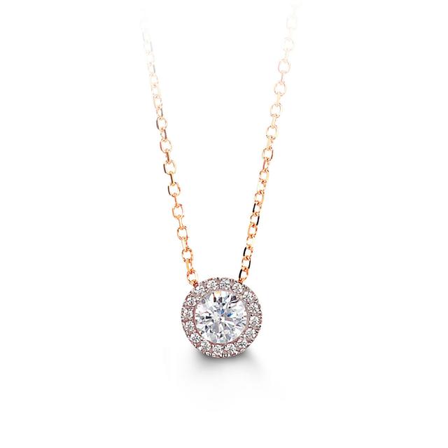 Lorena Cubic Halo Necklace