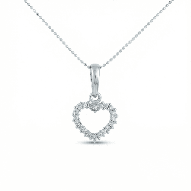 Saloua Diamond Silhouette Heart Necklace