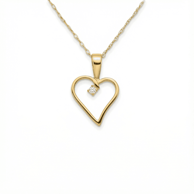 Shiva Heart Single Diamond Necklace