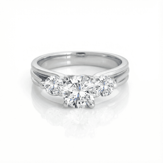 Bebo Past Present Future Engagement Ring