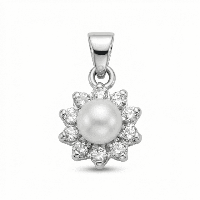 Frencose Pearl & Cubic Pendant