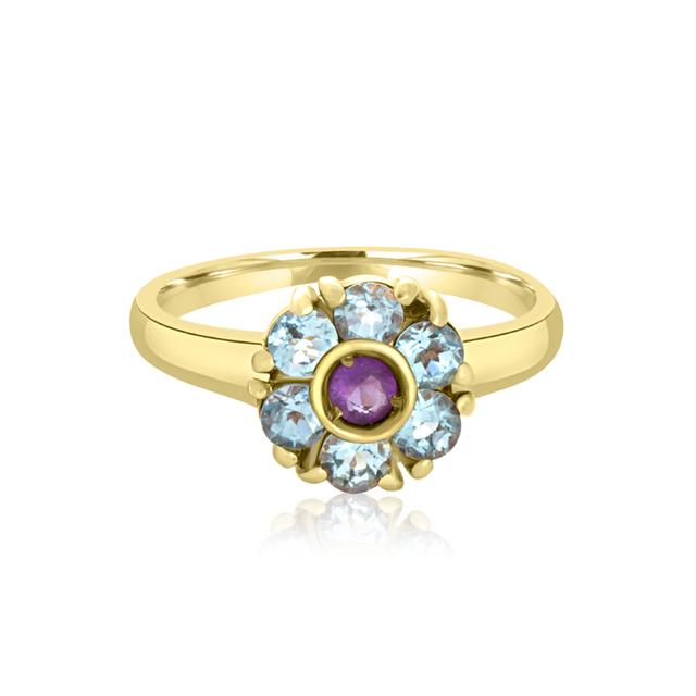 Isla aqua & Amethyst Ring