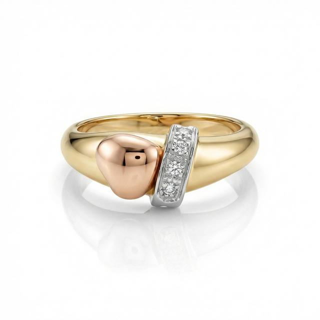 Aliyah Heart Ribbon Ring