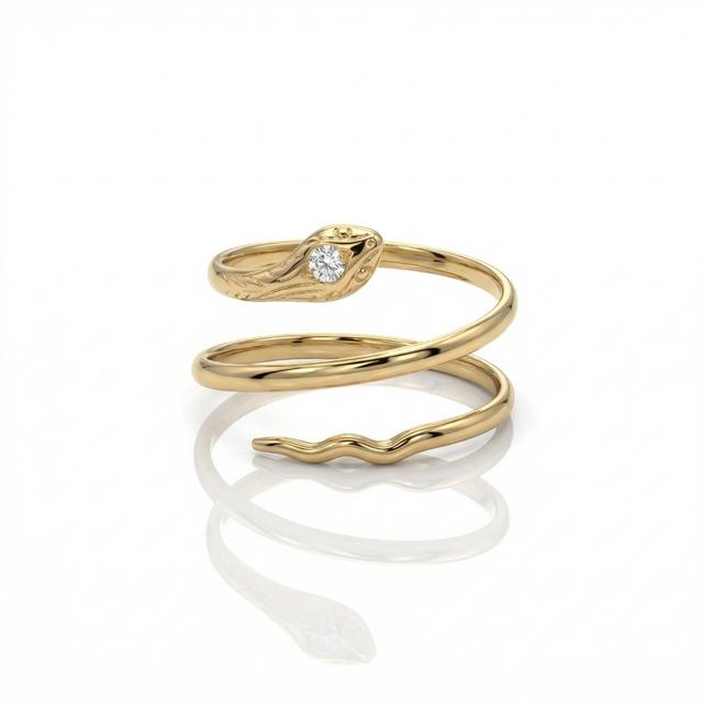 Setia Gold Snake Eye Ring